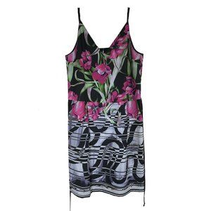 Clover Canyon Dress Floral Summer Black White Pink